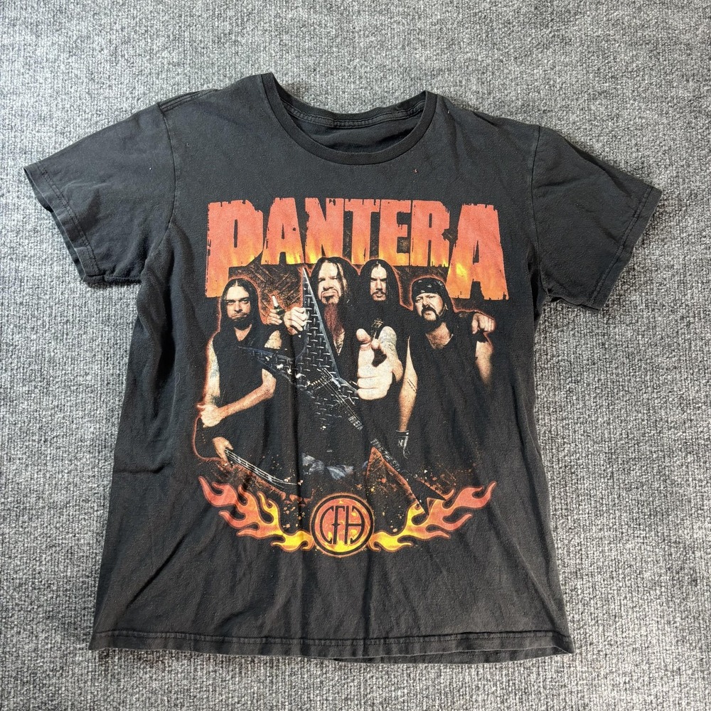 Pantera Shirt Mens Small Black CFH Cowboys From Hell Graphic Tee Rock Metal